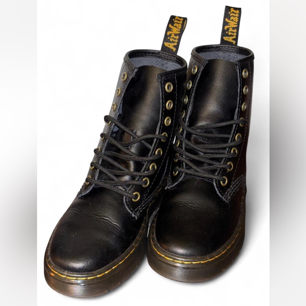 Dr. Martens Black Leather Lace-Up Boots